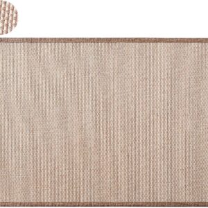 Mearrcgo Cat Scratch Mat - 60 X 40 CM Cat Scratching Pad Woven from Bamboo, Wear-Resistant, No Crumbs, With Magic Stickers to Protect Sofa, Floor, Wall, Window (1 Pack)