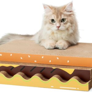 Conlun Cat Scratching Board 3pcs Multi-shaped Cat Scratch Pad for DIY Combo,Recyclable&Reversible Cat Scratcher Cardboard with Catnip for Indoor Cats to Rest,Grind Claws,Furniture Protection