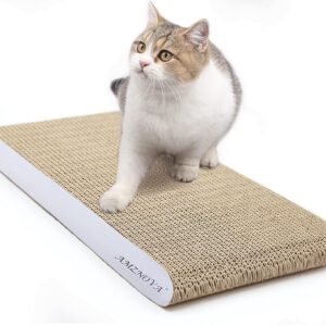 AMZNOVA Durable Cat Scratch Pad, Recyclable, Colors Series, Narrow, Ivory