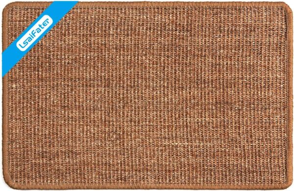 LSAIFATER Cat Scratching Mat, Natural Sisal Mat, Protect Carpets and Sofas (60x40cm, Brown)