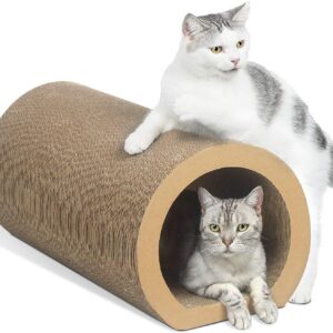 Aibuddy Cat Scratcher, Tunnel Cat Scratching Pad Bed Lounge with Catnip, Durable Cardboard & Construction (50 x 33x 30.5cm)
