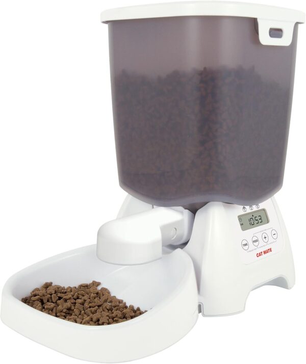 Cat Mate C3000 Automatic Pet Feeder, For Cats and Small Dogs with a Digital Timer, Suitable For Dry Pet Food, 3 Meal Settings, 3Kg Hopper