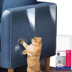 Kilpkonn Anti Scratch Cat Furniture Protectors - 12 Pack Self-Adhesive Single Side Couch Protectors for Cats, Sofa Cat Scratch Protector, Anti Cat Scratching Deterren Protectors - NO PINS Hurt