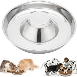 Puppy Slow Feed Bowl Puppy Weaning Bowl,Dog Feeder Bowl Whelping Dishes,Slow Feed Bowl Stops Dog Food Gulping Bloat and Rapid Eating Puppy Dish for Small Medium Large Dogs