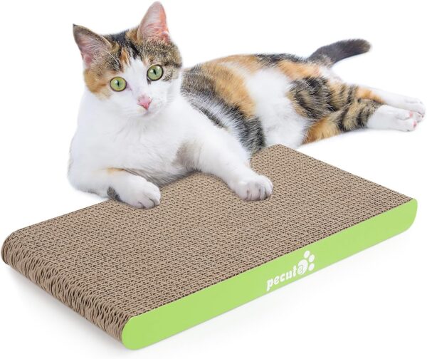 pecute Cat Scratcher Cat Scratching Boards, Kitty Scratching Pads Small Cat Lounger Catnip Included