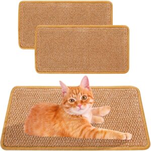 umorismo 2 Pcs Cat Scratcher Mat, Sisal Cat Scratching Pad Scratch Mat Cat Scratch Pad Rug with Adhesive Tape for Couch Carpets Sofas Rug(50 * 25 CM)