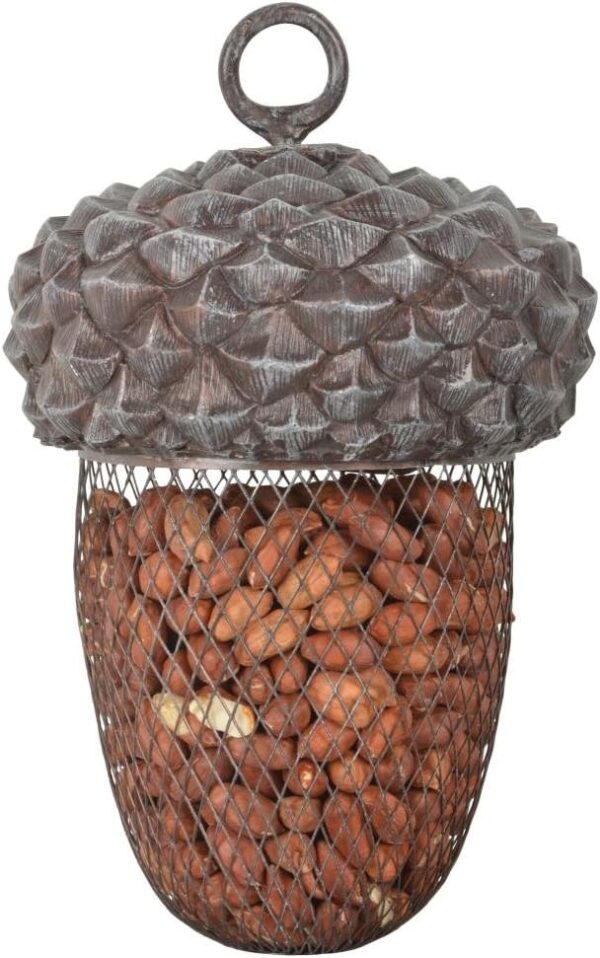 Fallen Fruits Ltd FB389 ACORN BIRD FEEDER, Grey, 31.0 cm*14.0 cm*14.0 cm