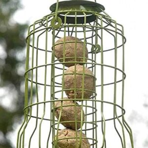 Garden Mile Bird Feeder,Cage, Ideal for Wild Bird Food Seeds, Nuts or Fat Balls Outdoor Garden Bird Squirrel Guard Feeder Hanging Wildlife (Feeders for Suet/Fat Balls)