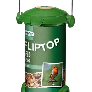 Gardman A01234 Flip Top Bird Seed Feeder, Green, 5 x 13 x 14 cm