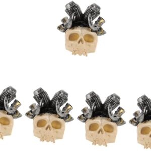 BESPORTBLE 5pcs Fish Tank Decoration Skull Halloween Aquarium Decor Skeleton Skull Rock Skull Ornament Reptile Tank Decor Reptile Habitat Lizard Hide Reptile Shelter Environmental Resin